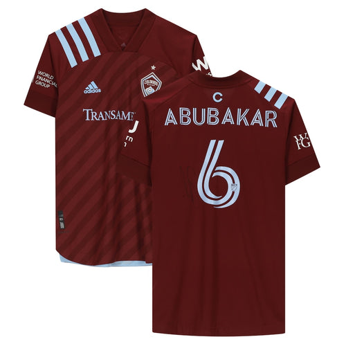 Lalas Abubakar Colorado Rapids Autographed Match-Used #6 Maroon Jersey from the 2020 MLS Season