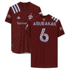 Lalas Abubakar Colorado Rapids Autographed Match-Used #6 Maroon Jersey from the 2020 MLS Season