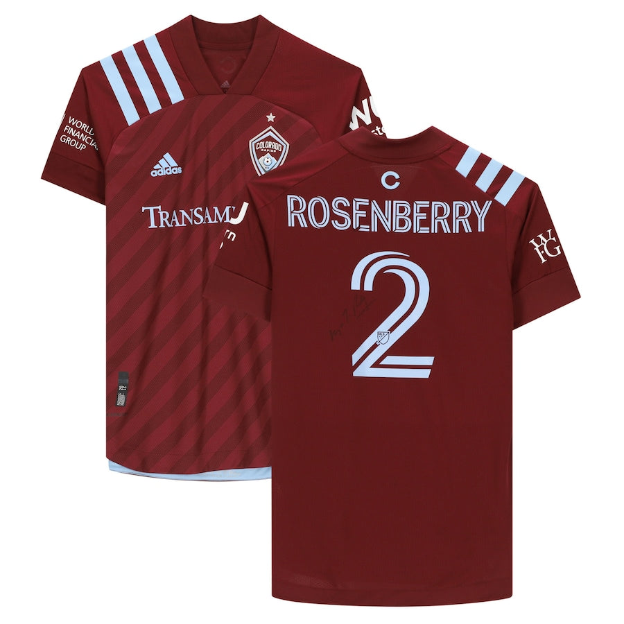 Keegan Rosenberry Colorado Rapids Autographed Match-Used #2 Maroon Jersey from the 2020 MLS Season
