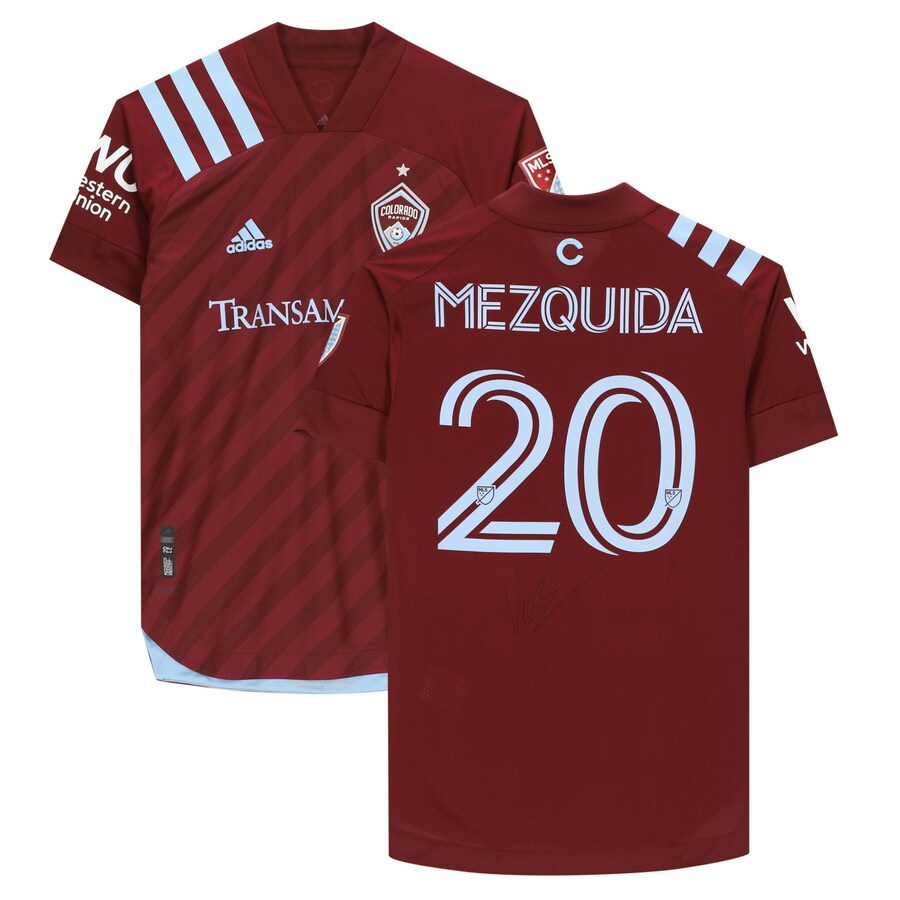 Nicolas Mezquida Colorado Rapids Autographed Match-Used #20 Maroon Jersey from the 2020 MLS Season