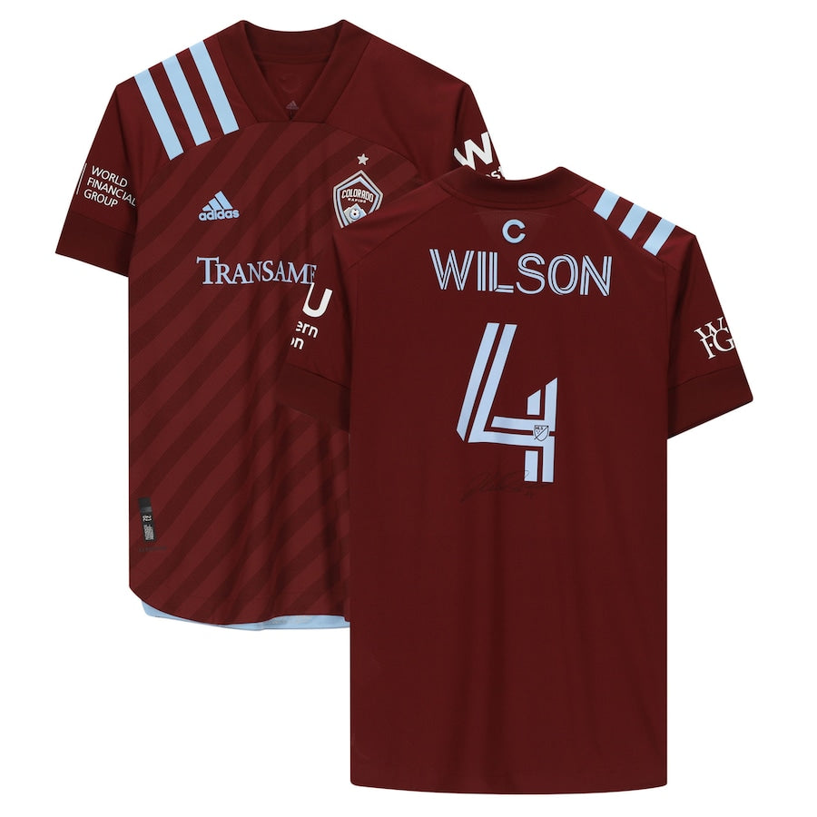 Danny Wilson Colorado Rapids Autographed Match-Used #4 Maroon Jersey from the 2020 MLS Season