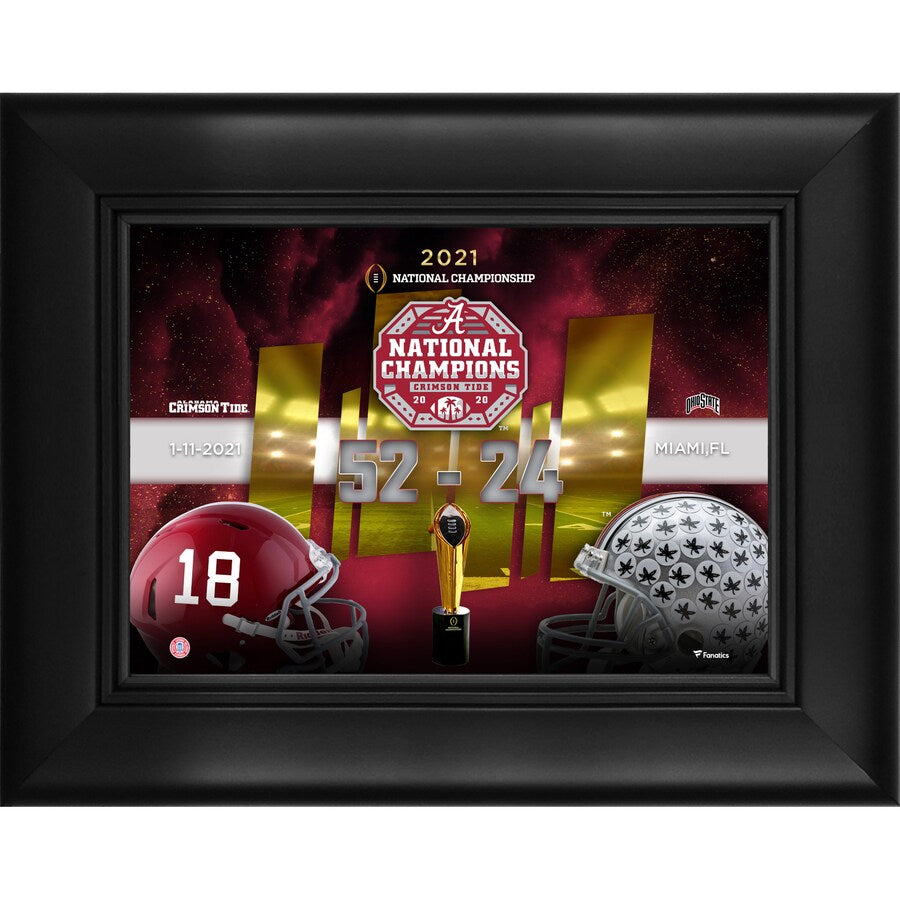 Alabama Crimson Tide Framed 5'' x 7'' College Football Playoff 2020 National Champions Collage