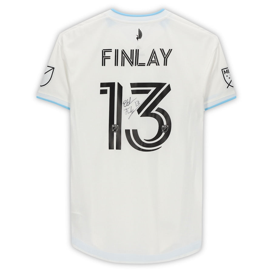 Ethan Finlay Minnesota United FC Autographed Match-Used #13 White Jersey from the 2020 MLS Season