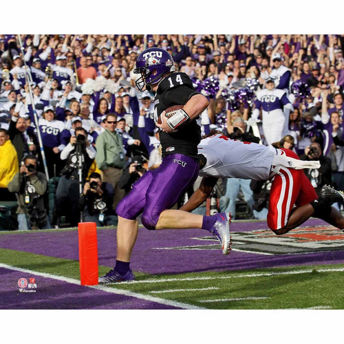 Andy Dalton TCU Horned Frogs Unsigned 2011 Rose Bowl Touchdown Photograph