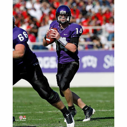 Andy Dalton TCU Horned Frogs Unsigned Drop Back to Pass Photograph