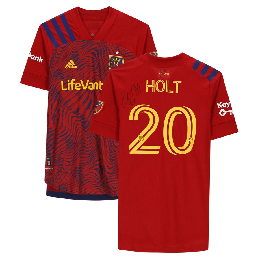 Erik Holt Real Salt Lake Autographed Match-Used #20 Red Jersey from the 2020 MLS Season