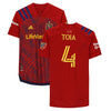Donny Toia Real Salt Lake Autographed Match-Used #4 Red Jersey from the 2020 MLS Season