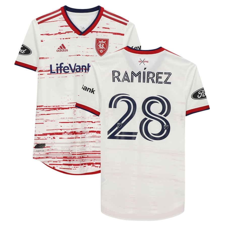 Jeizon Ramirez Real Salt Lake Match-Used #28 White Jersey from the 2020 MLS Season