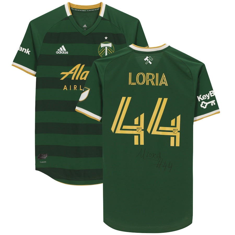 Marvin Loria Portland Timbers Autographed Match-Used #44 Green Jersey from the 2020 MLS Season