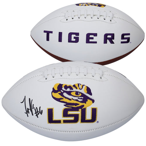 Terrace Marshall Jr. LSU Tigers Autographed White Panel Football