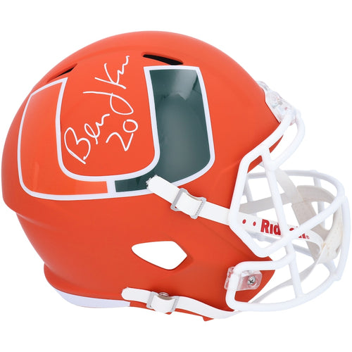 Bernie Kosar Miami Hurricanes Autographed Riddell AMP Alternate Speed Replica Helmet
