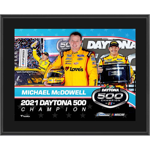 Michael McDowell 10.5'' x 13'' NASCAR 2021 Daytona 500 Champion Sublimated Plaque