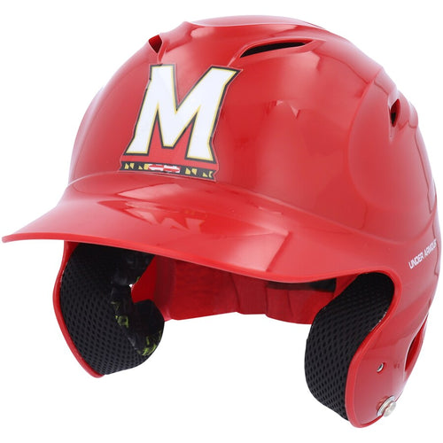 Maryland Terrapins Team-Issued Red Under Armour Batting Helmet from the Baseball Program - Size 7 1/8