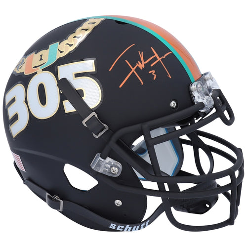 Frank Gore Miami Hurricanes Autographed Schutt Sports Turnover Chain Tradition Alternate Authentic Helmet