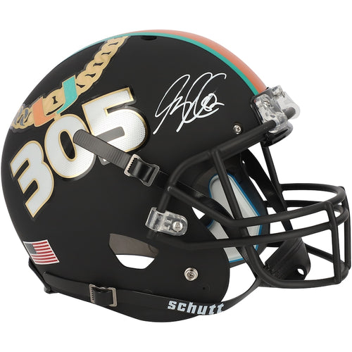 Greg Olsen Miami Hurricanes Autographed Schutt Sports Turnover Chain Tradition Alternate Replica Helmet