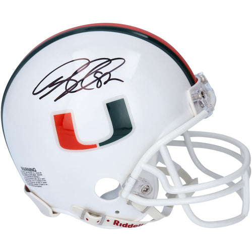 Greg Olsen Miami Hurricanes Autographed Riddell VSR4 Mini Helmet
