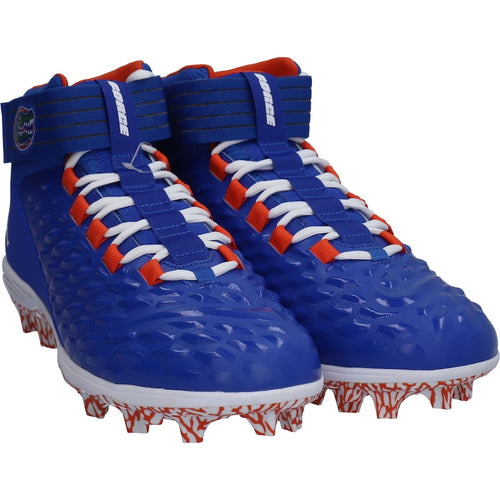 Florida Gators Team-Issued Royal Jordan Force Shark Cleats from the 2020 NCAA Season
