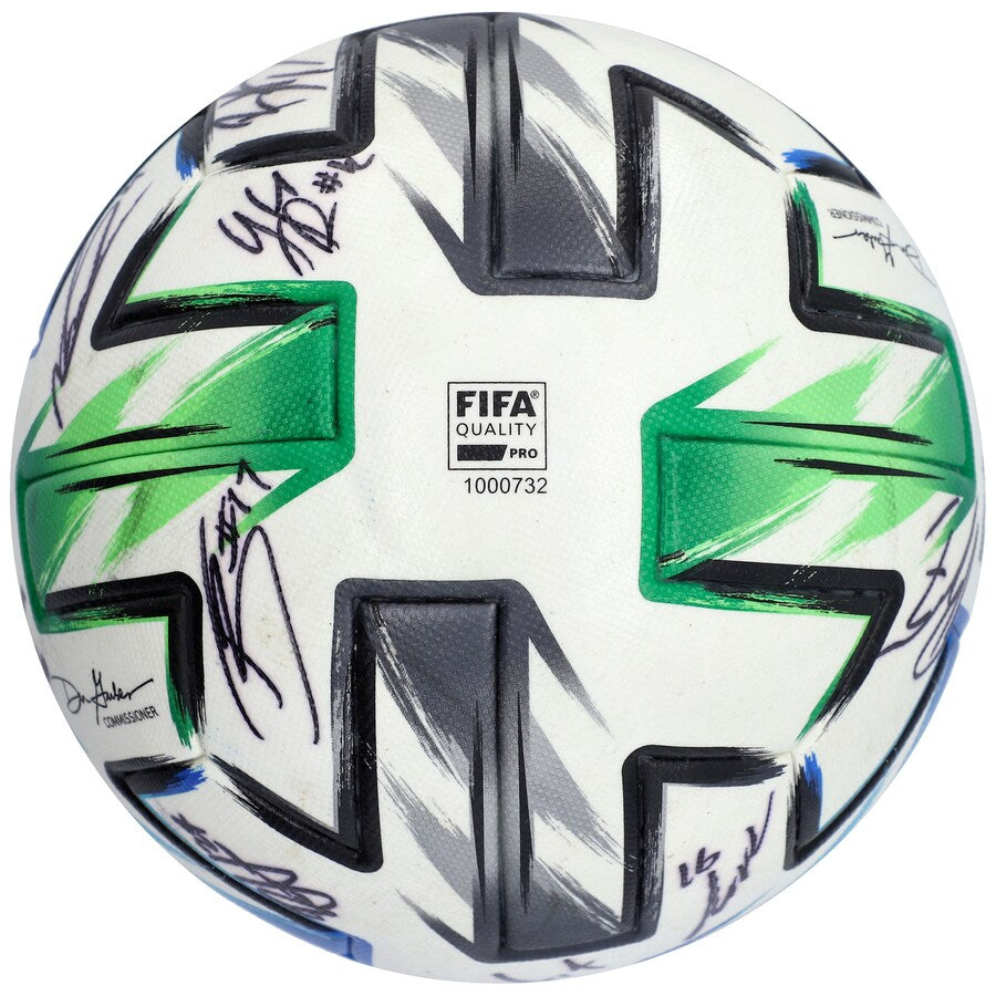 New England Revolution Autographed Match-Used Soccer Ball from the 2020 MLS Season with 21 Signatures - A49007