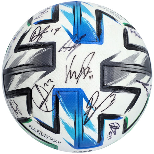 New England Revolution Autographed Match-Used Soccer Ball from the 2020 MLS Season with 21 Signatures - A49010