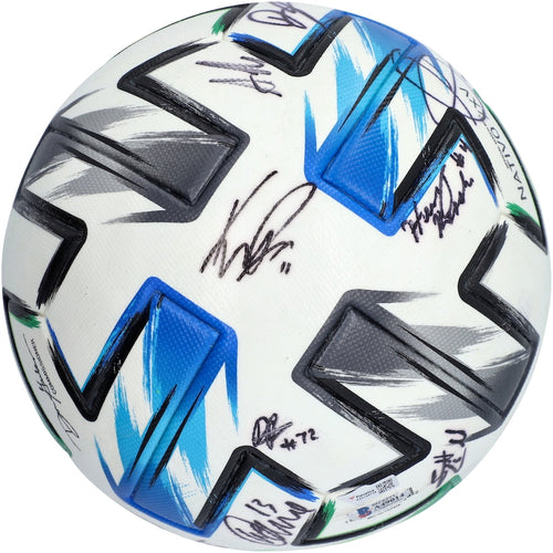 New England Revolution Autographed Match-Used Soccer Ball from the 2020 MLS Season with 20 Signatures - A49014