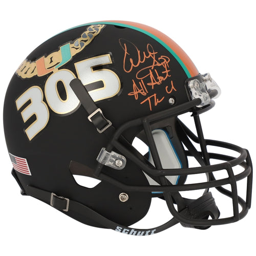Warren Sapp Miami Hurricanes Autographed Warren Sapp Miami Hurricanes Autographed Fanatics Exclusive Schutt Tradition Replica Helmet with ''ALL ABOUT THE U'' Inscription