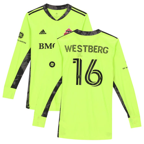 Quentin Westberg Toronto FC Autographed adidas Match-Used Neon Green Jersey from the 2020 MLS Season