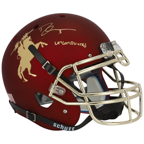 Derwin James Florida State Seminoles Autographed Fanatics Exclusive Schutt Sports Unconquered Tradition Alternate Authentic Helmet with ''Unconquered'' Inscription