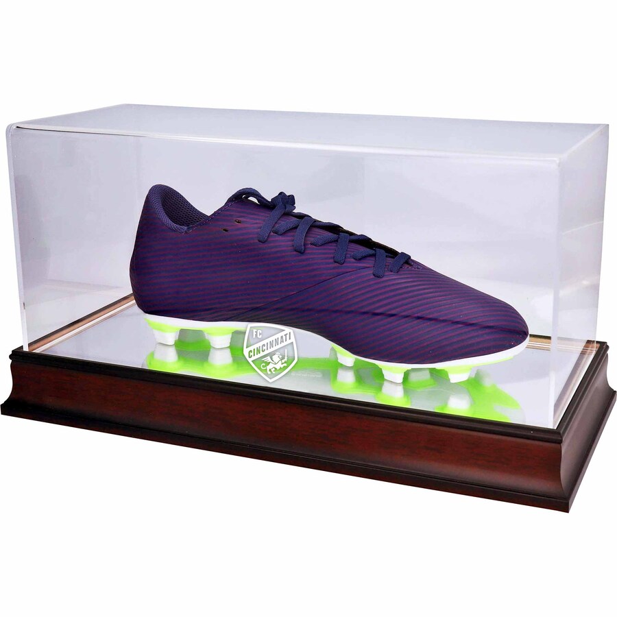 FC Cincinnati Mahogany Team Logo Soccer Cleat Display Case