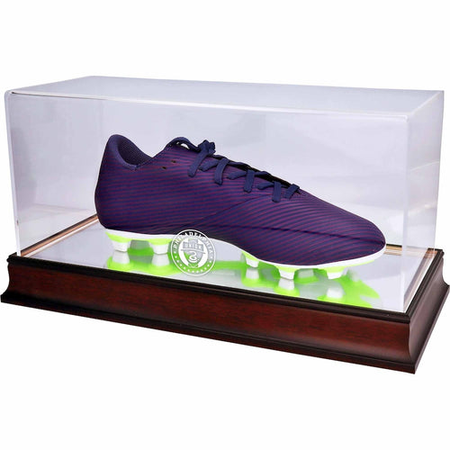 Philadelphia Union Mahogany Team Logo Soccer Cleat Display Case