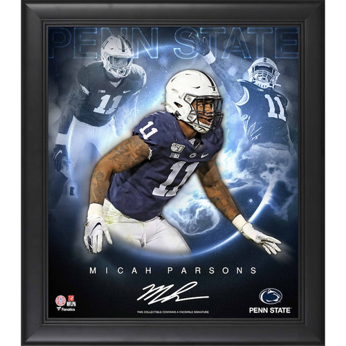 Micah Parsons Penn State Nittany Lions Facsimile Signature Framed 15'' x 17'' Stars of the Game Collage