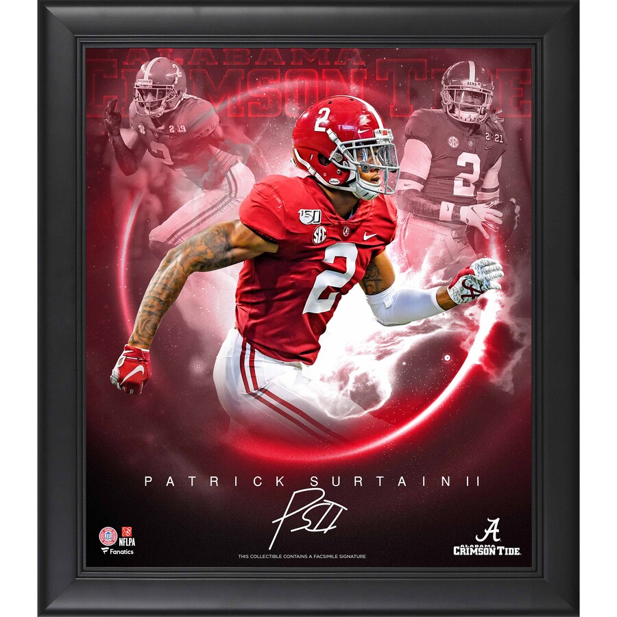 Patrick Surtain II Alabama Crimson Tide Facsimile Signature Framed 15'' x 17'' Stars of the Game Collage