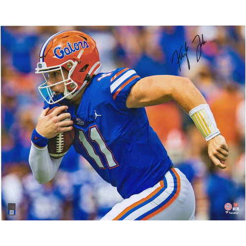 Kyle Trask Florida Gators Autographed 16'' x 20'' Royal Jersey Running Photograph
