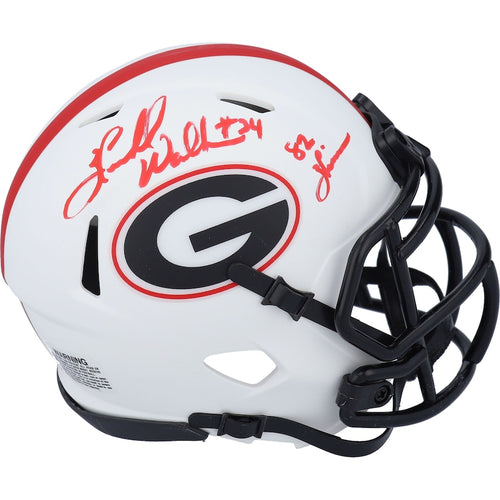 Herschel Walker Georgia Bulldogs Autographed Riddell Lunar Speed Mini Helmet with ''82 Heisman'' Inscription