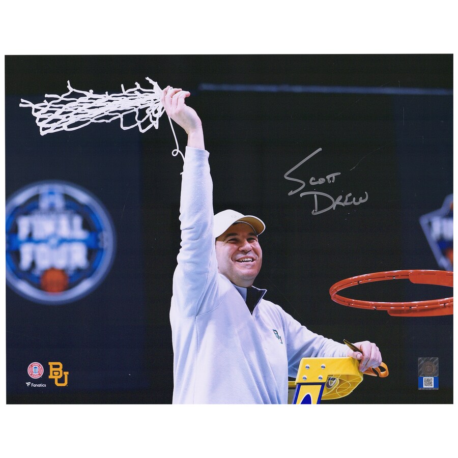 Scott Drew Baylor Bears Autographed 11'' x 14'' Nets Photograph