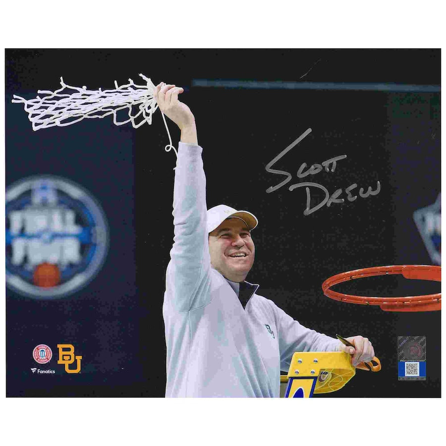 Scott Drew Baylor Bears Autographed 8'' x 10'' Nets Photograph