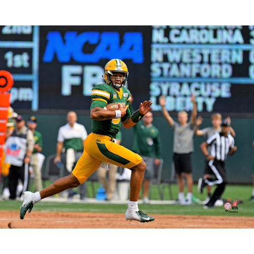 Trey Lance NDSU Bison Unsigned Scrambling Down The Field Photograph