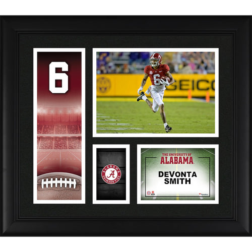DeVonta Smith Alabama Crimson Tide Framed 15'' x 17'' Player Core Collage
