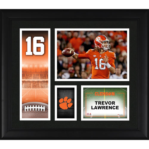 Trevor Lawrence Clemson Tigers Framed 15'' x 17'' Core Collage