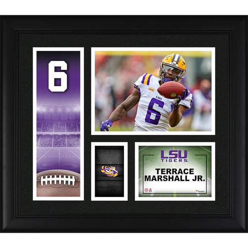 Terrace Marshall Jr. LSU Tigers Framed 15'' x 17'' Core Collage