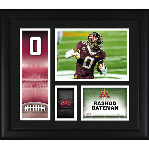 Rashod Bateman Minnesota Golden Gophers Framed 15'' x 17'' Core Collage