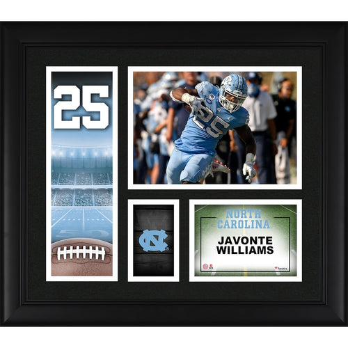 Javonte Williams North Carolina Tar Heels Framed 15'' x 17'' Core Collage