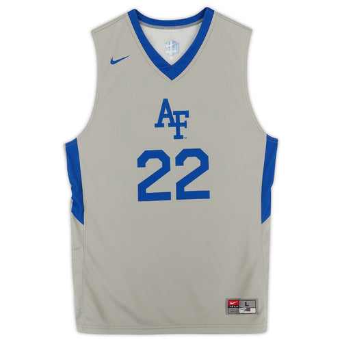 Air Force Falcons Nike Team-Issued #22 Gray Alternate Team Jersey from the Basketball Program - Size L