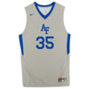 Air Force Falcons Nike Team-Issued #35 Gray Alternate Jersey from the Basketball Program - Size L
