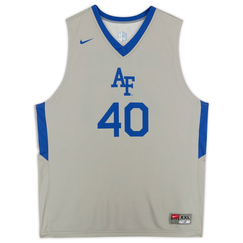 Air Force Falcons Nike Team-Issued #40 Gray Alternate Jersey from the Basketball Program - Size 2XL