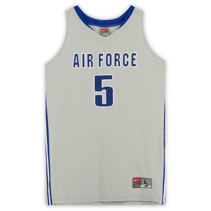 Air Force Falcons Nike Team-Issued #5 Gray Alternate Jersey from the Basketball Program - Size L