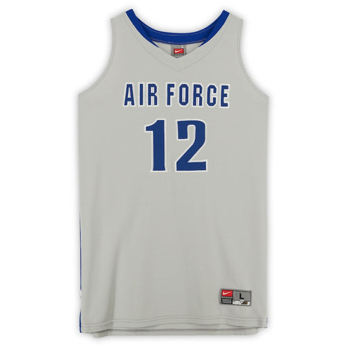 Air Force Falcons Nike Team-Issued #12 Gray Alternate Jersey from the Basketball Program - Size L