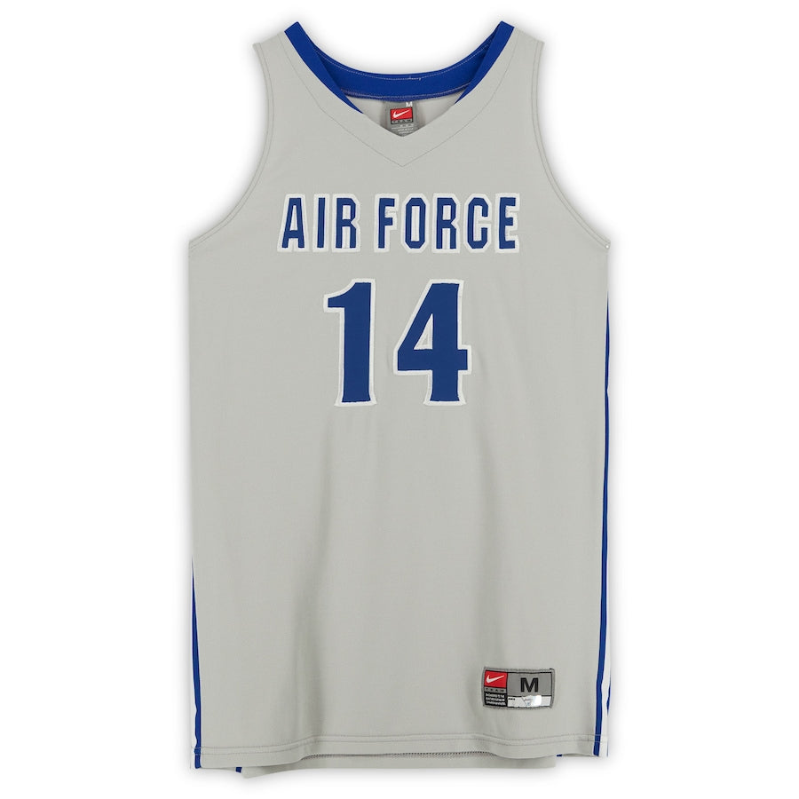 Air Force Falcons Nike Team-Issued #14 Gray Alternate Jersey from the Basketball Program - Size M