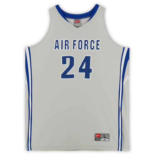 Air Force Falcons Nike Team-Issued #24 Gray Alternate Jersey from the Basketball Program - Size L