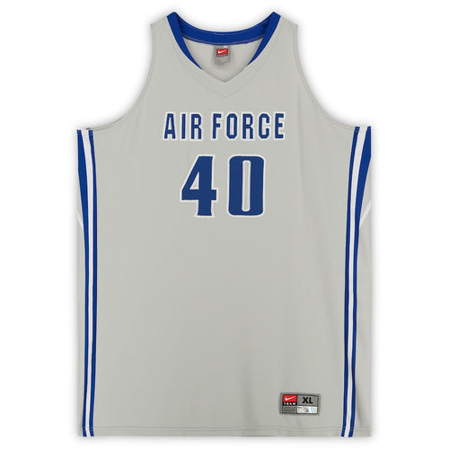 Air Force Falcons Nike Team-Issued #40 Gray Alternate Jersey from the Basketball Program - Size XL