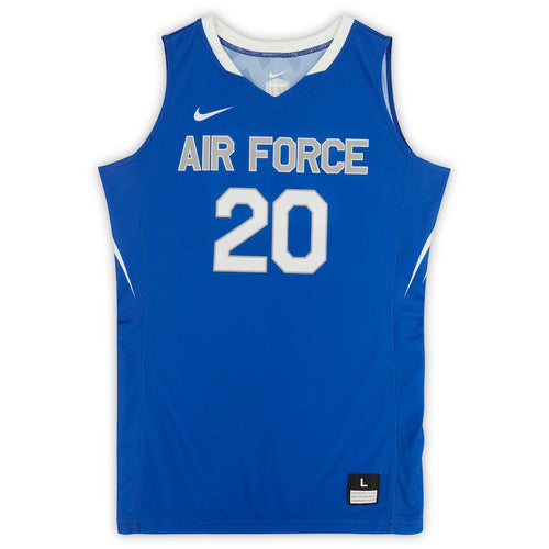 Air Force Falcons Nike Team-Issued #20 Royal White & Gray Jersey from the Basketball Program - Size L